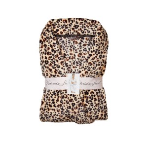 Плюшевий Халат VS Logo Short Cozy Robe Leopard