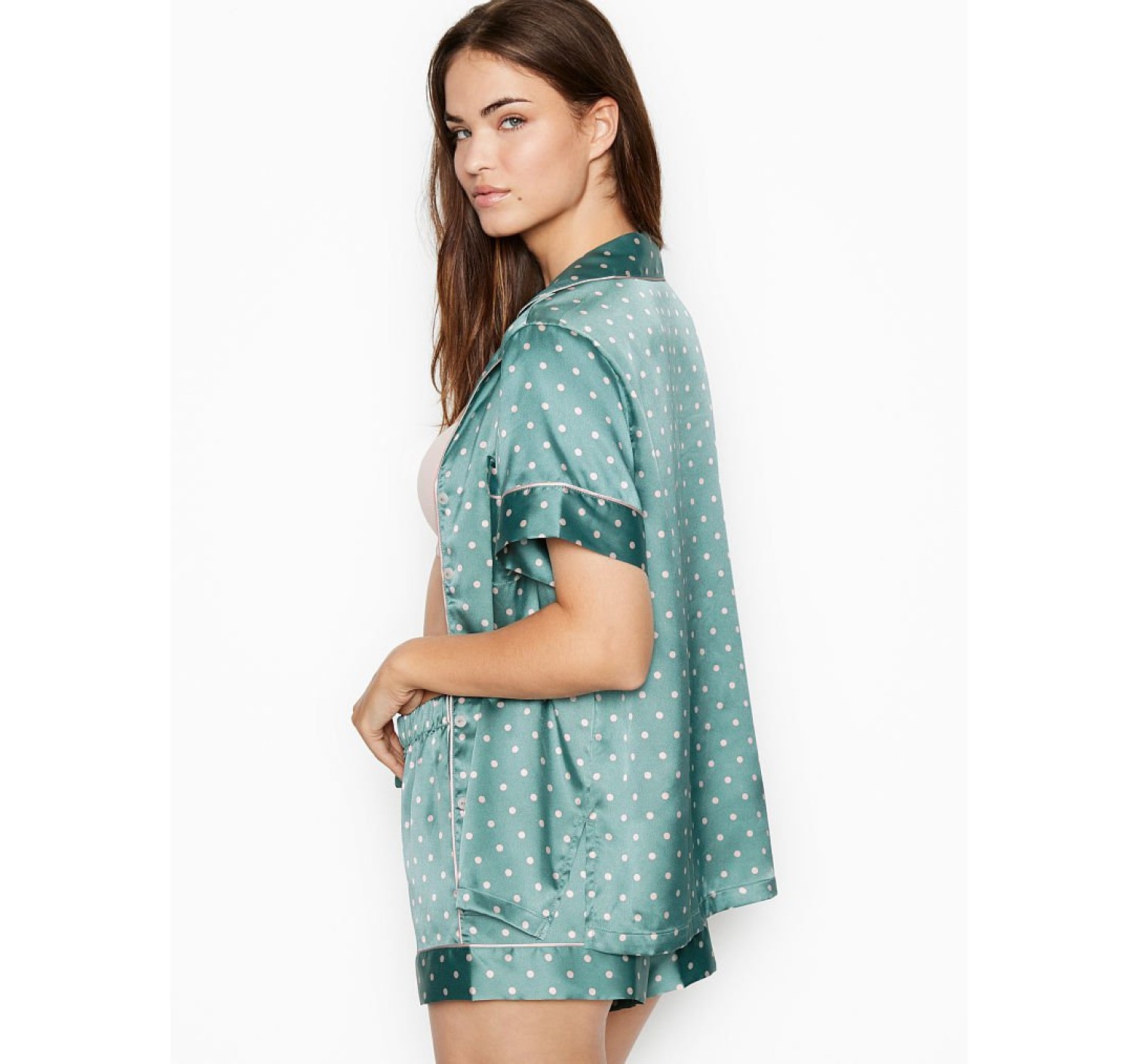 Пижама Victoria’s Secret Satin Short PJ Set 