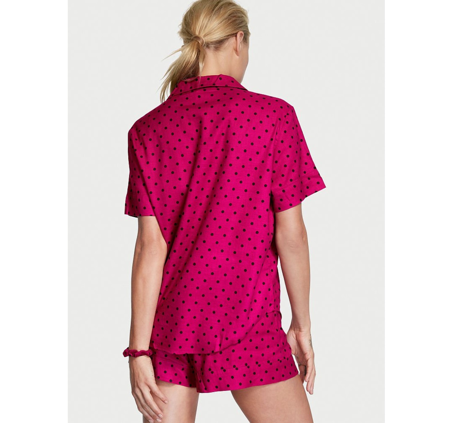Піжама Victoria's Secret Flannel Short Pj Set Purple Dots