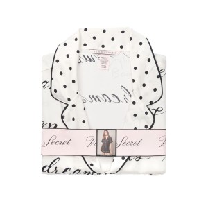 Піжама Victoria's Secret Satin Short PJ Set Logo VS print