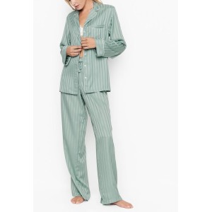Піжама Victoria's Secret Satin Long PJ Set Stripes
