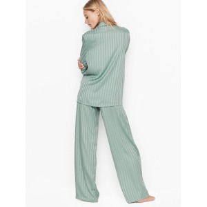 Піжама Victoria's Secret Satin Long PJ Set Stripes