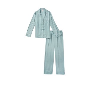 Піжама Victoria's Secret Satin Long PJ Set Stripes