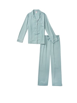 Пижама Victoria’s Secret Satin Long PJ Set Stripes