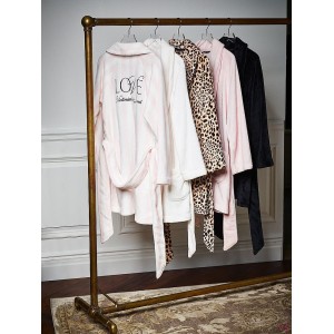 Плюшевий Халат VS Logo Short Cozy Robe Leopard
