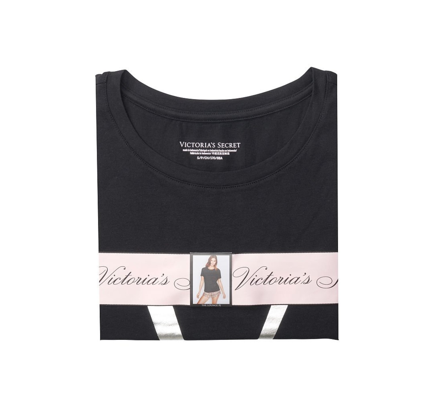 Піжама Victoria's Secret Cotton Short Black Tee-jama