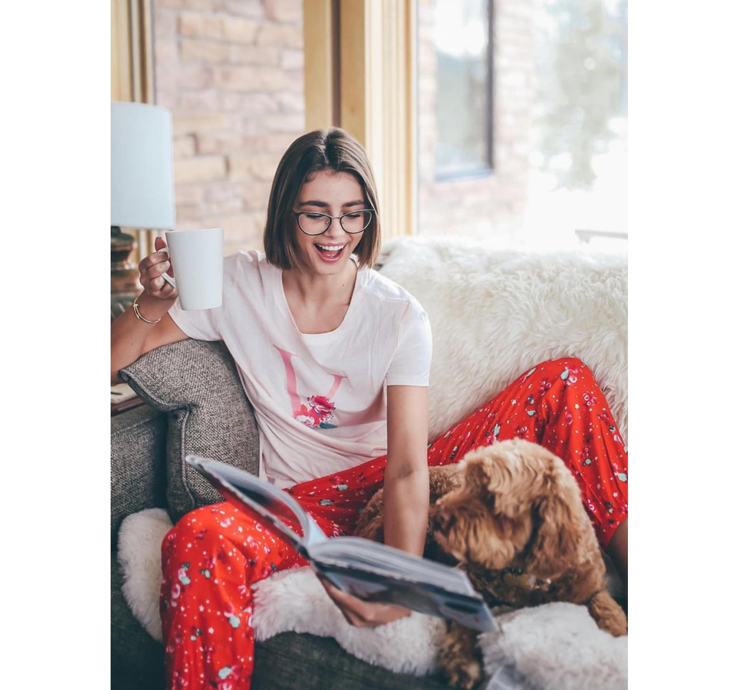 Піжама Victoria's Secret PJ Set Cotton &amp; Flannel Long Lounge Tee-jama