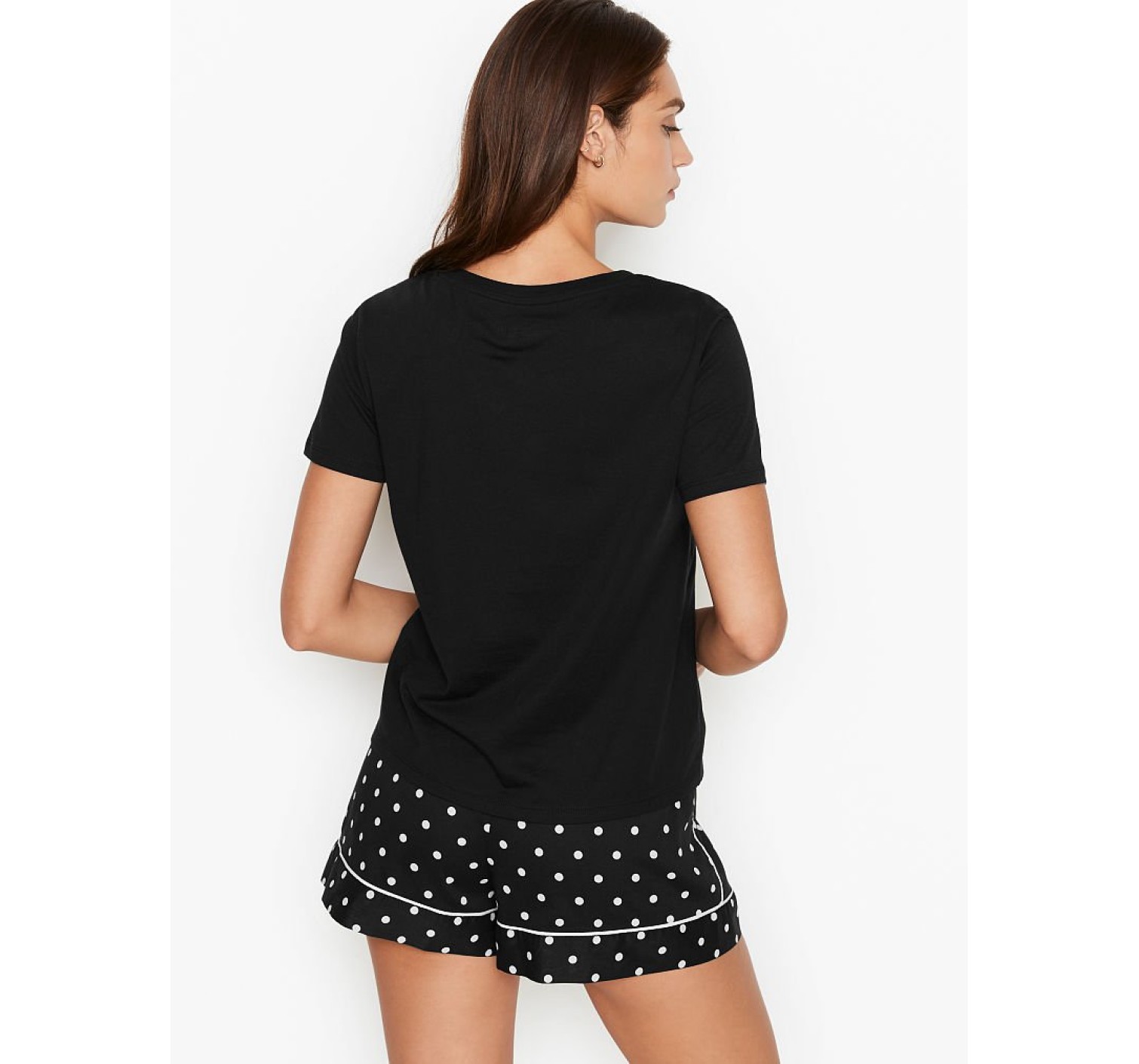 Піжама Victoria's Secret Cotton Short Black Tee-jama