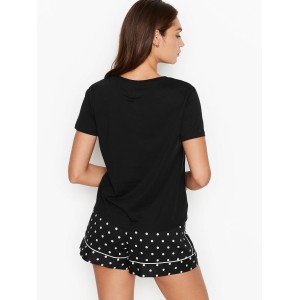 Піжама Victoria's Secret Cotton Short Black Tee-jama