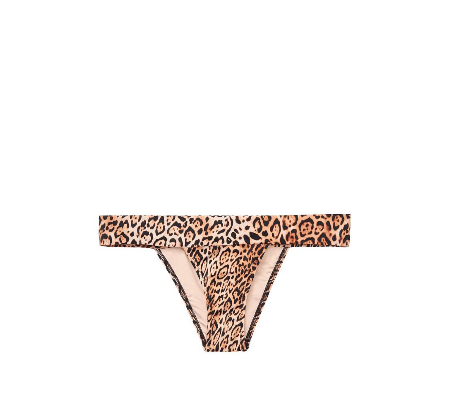 Купальник бандо Вікторія Сікрет Twist-front Bandeau push-up Leopard print