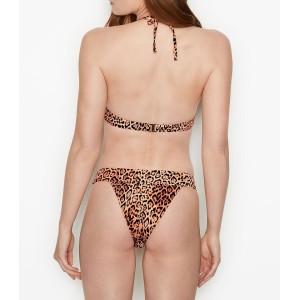 Купальник бандо Вікторія Сікрет Twist-front Bandeau push-up Leopard print