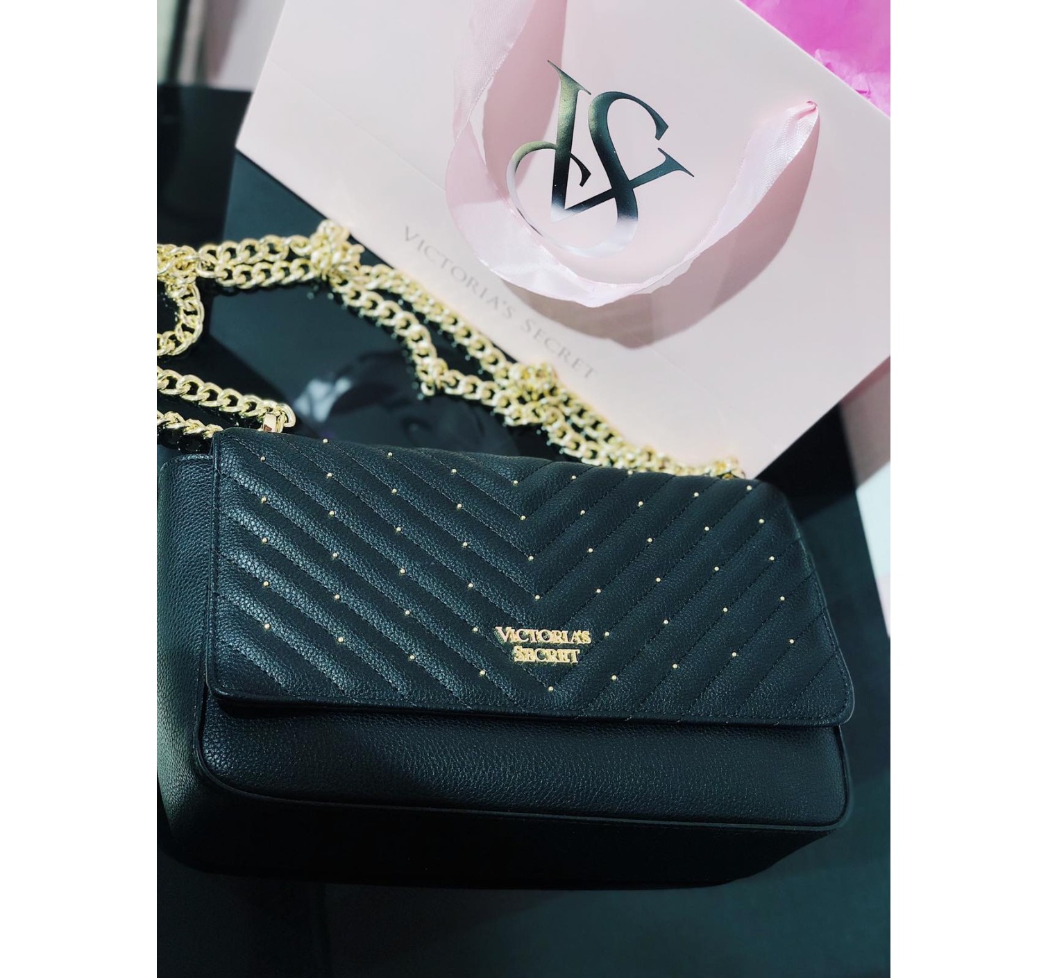 Сумка крос-боді VS Black studded