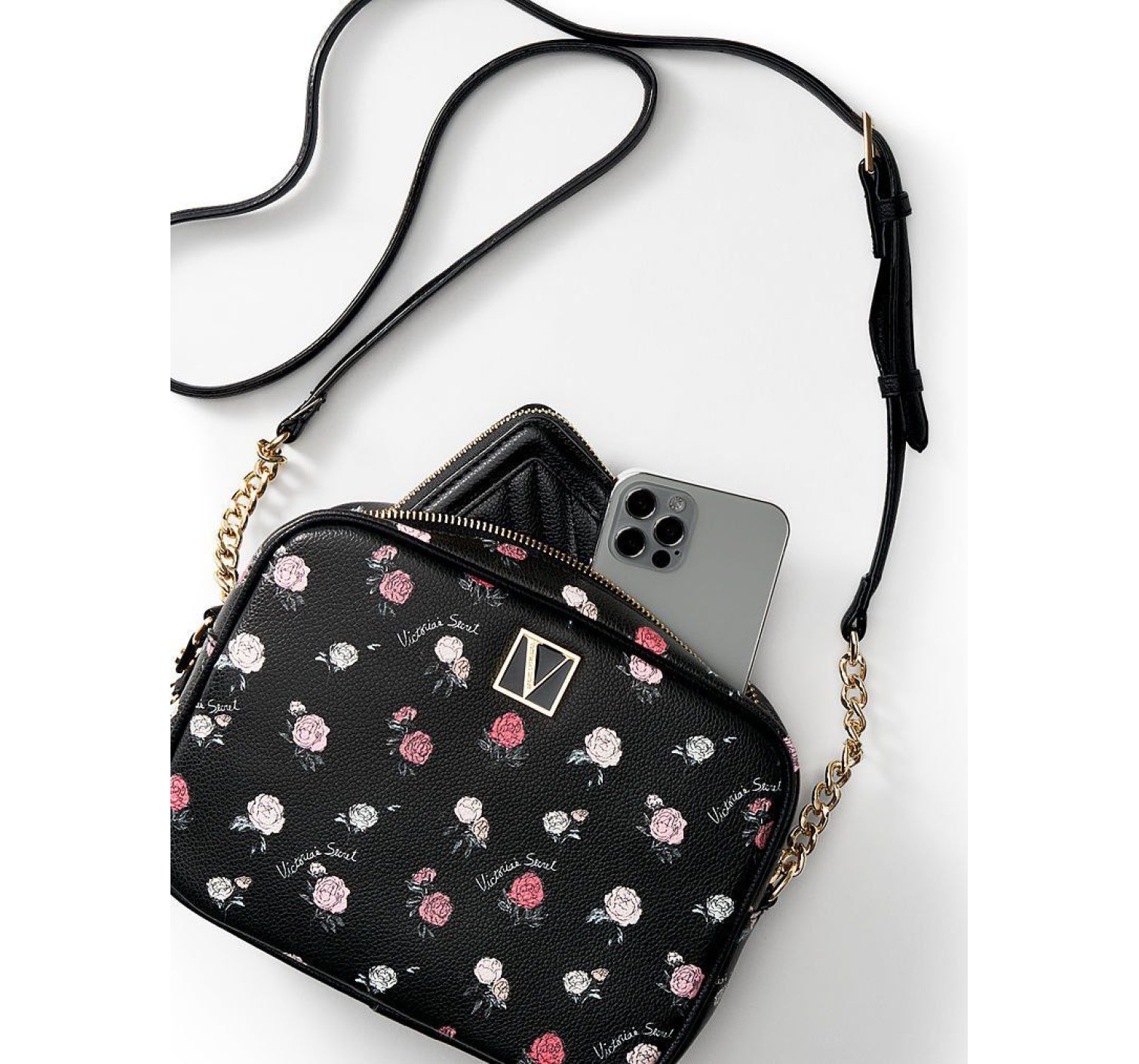 Сумка Вікторія Сікрет The Victoria Top Zip crossbody Floral print