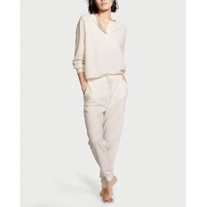 Пижама Glow Waffle Henley and Jogger Set Vanilla Dream