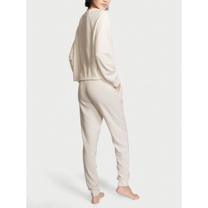 Пижама Glow Waffle Henley and Jogger Set Vanilla Dream