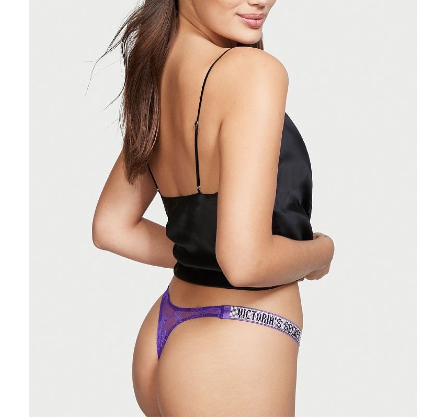 Трусики Bombshell Shine Strap Thong Panty Bright Violet