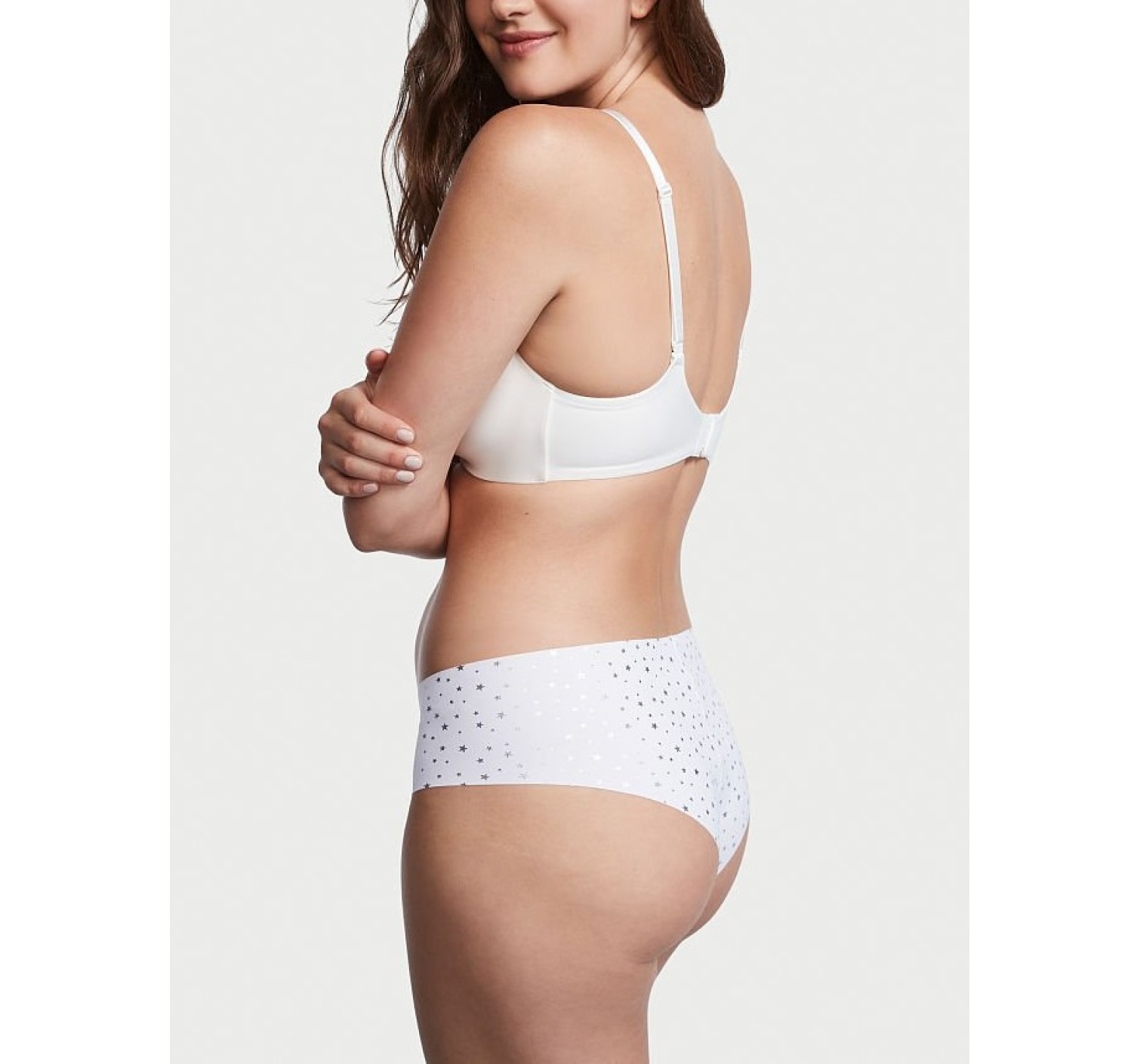 Трусики безшовні чики Victoria's Secret No show Cheeky panty White