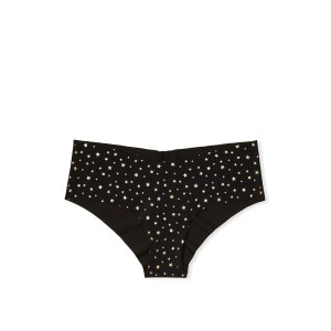 Трусики бесшовные чики Victoria’s Secret No show Cheeky panty Black Twinkle Twinkle