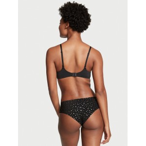 Трусики бесшовные чики Victoria’s Secret No show Cheeky panty Black Twinkle Twinkle