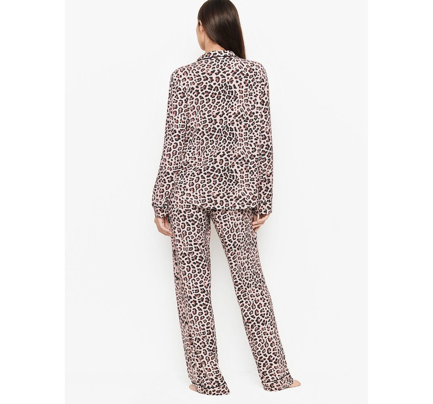 Пижама Victoria’s Secret Modal Long Pj Set Leopard 