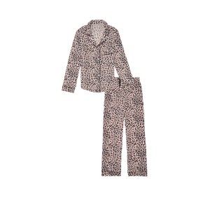 Пижама Victoria’s Secret Modal Long Pj Set Leopard 