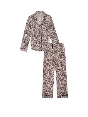Пижама Victoria’s Secret Modal Long Pj Set Leopard 