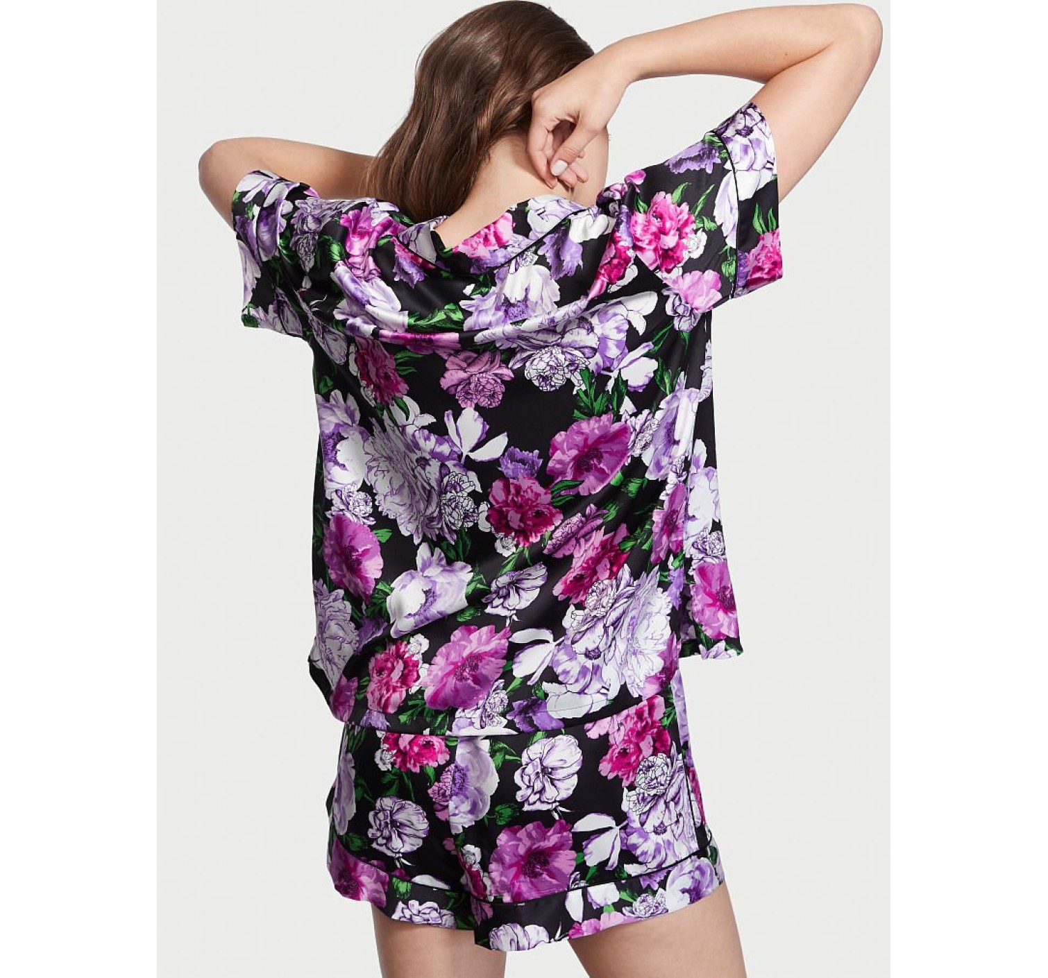 Піжама Victoria's Secret Satin Short PJ Set Floral print