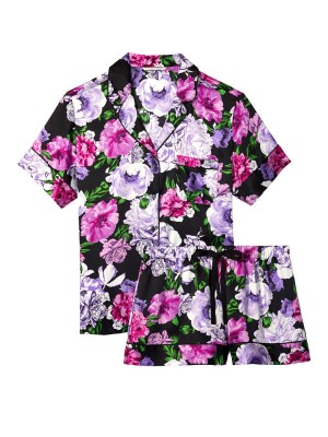 Пижама Victoria’s Secret Satin Short PJ Set Floral print