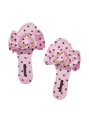 Домашні капці Victoria's Secret Satin Bow Rose Slide Slippers