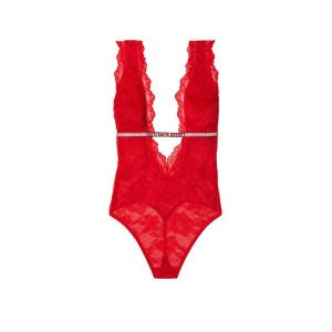 Боди Very Sexy Unlined Deep Scoop Shine Lace Teddy Lipstick