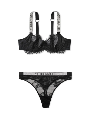 Комплект белья Victoria’s Secret Unlined Shine Strap Balconette Bra set