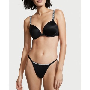 Комплект белья Victoria’s Secret Bombshell Add-2-cups Push-up Embellished Strap Bra set❤️