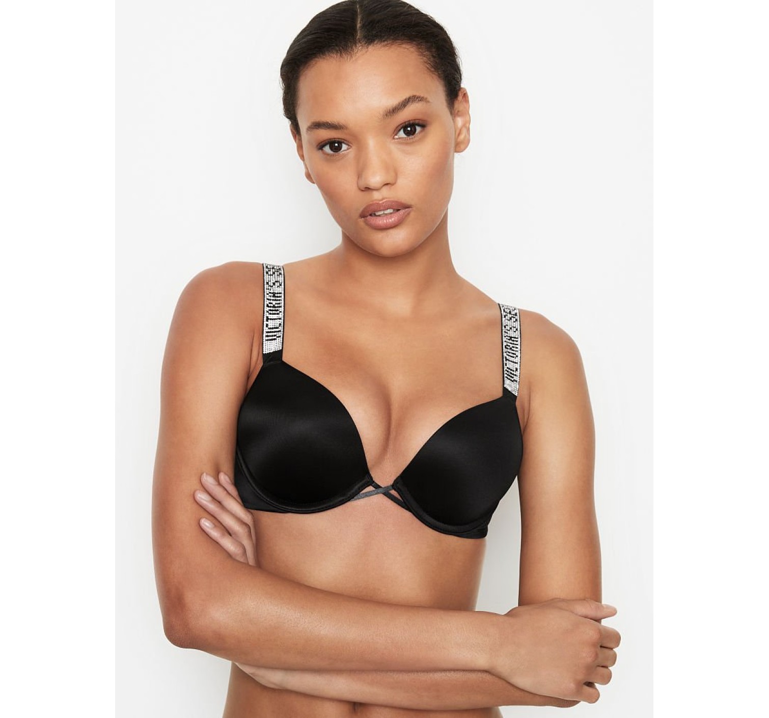 Комплект белья Victoria’s Secret Bombshell Add-2-cups Push-up Embellished Strap Bra set❤️