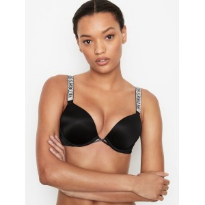 Комплект белья Victoria’s Secret Bombshell Add-2-cups Push-up Embellished Strap Bra set❤️