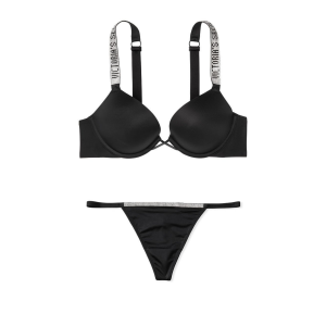 Комплект белья Victoria’s Secret Bombshell Add-2-cups Push-up Embellished Strap Bra set❤️