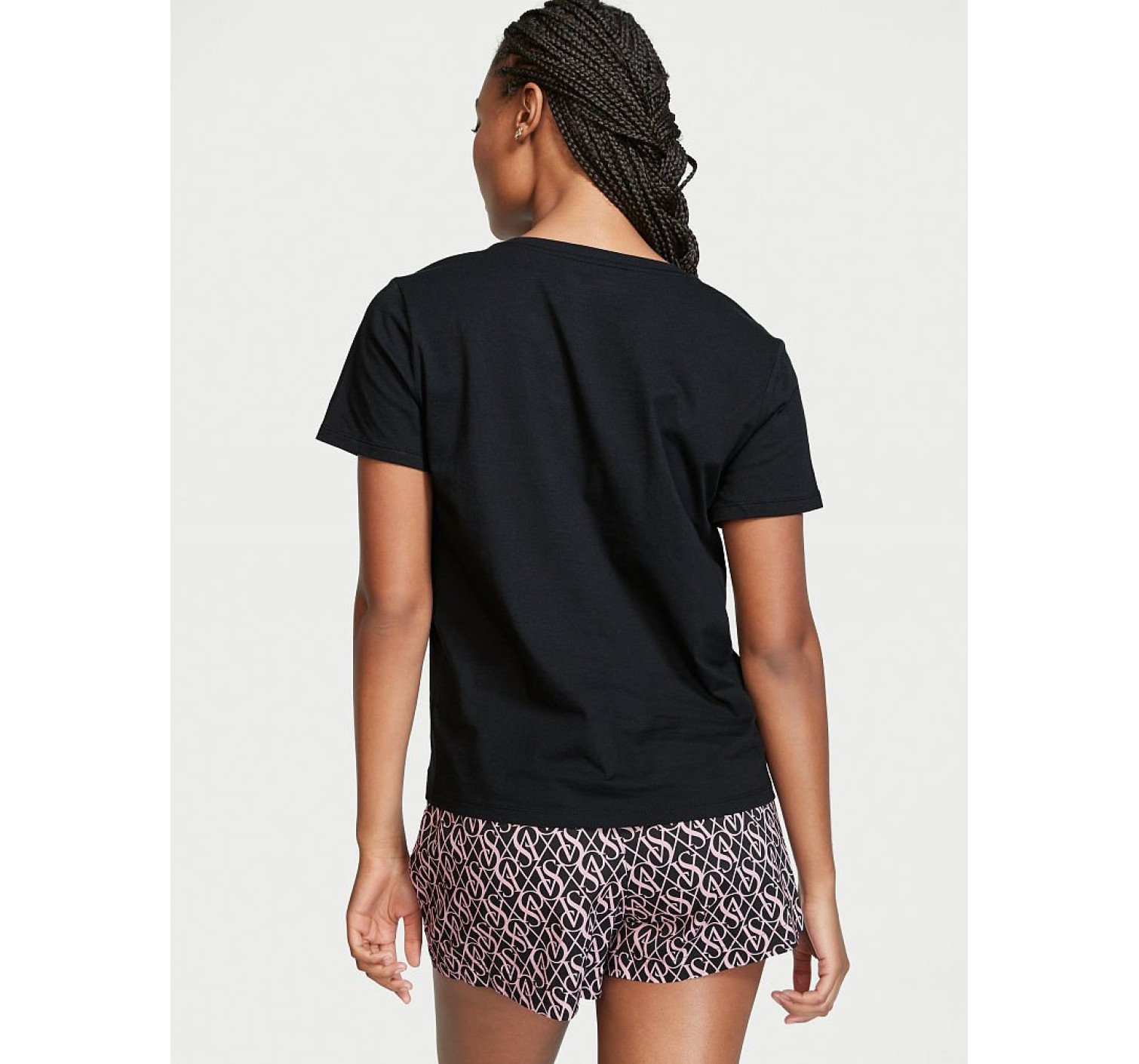 Пижама Tee-jama Cotton Short PJ Set VS Diamond Monogram