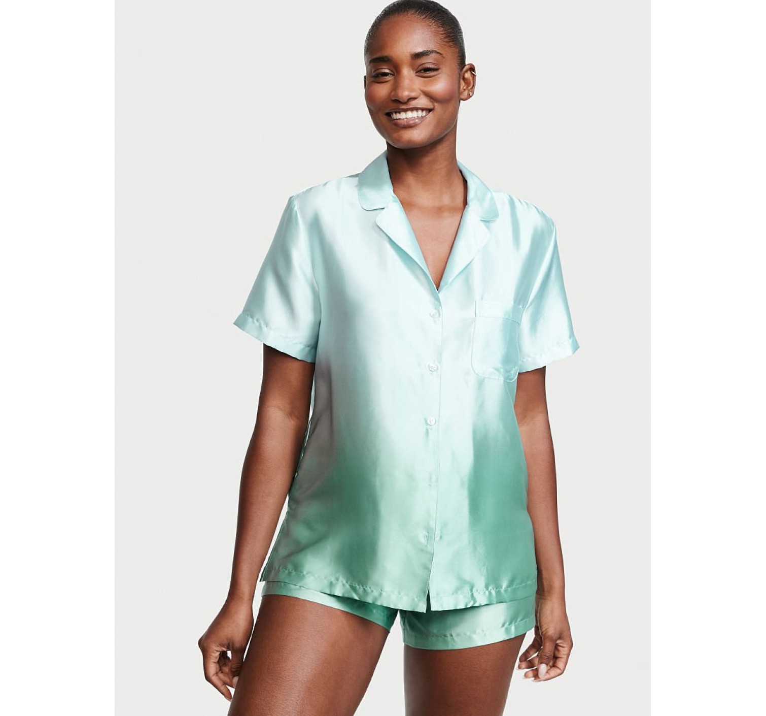 Пижама Sea Glass Ombre Satin Short PJ Set 