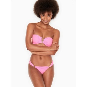 Купальник Вікторія Сікрет V-hardware Bandeau Shocking Pink