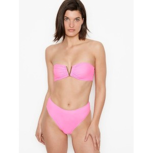 Купальник Вікторія Сікрет V-hardware Bandeau Shocking Pink