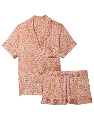 Пижама Modern Leopard Satin Short PJ Set 