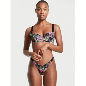 Купальник Wicked Bikini Top Shine Strap Black Palm