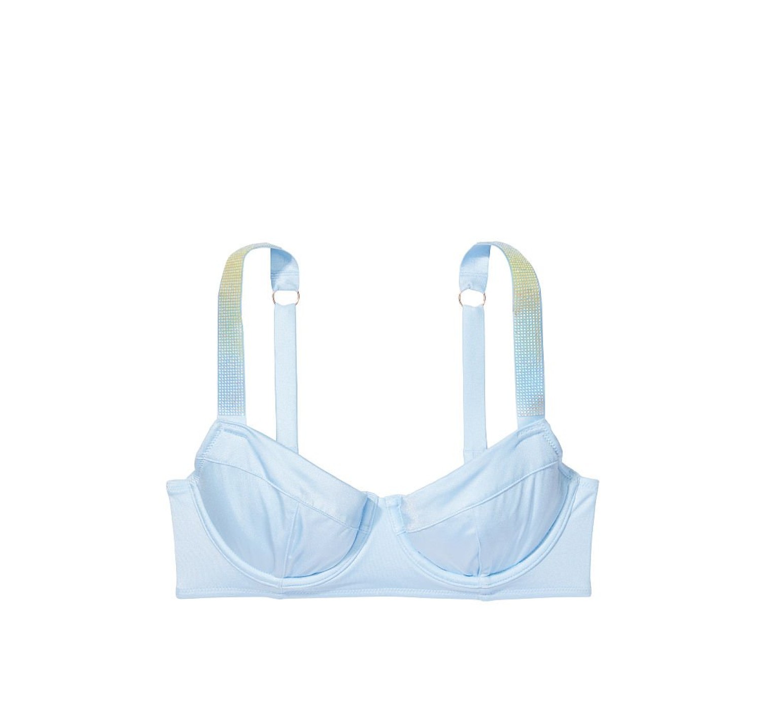 Купальник Wicked Bikini Top Shine Strap Purity Blue