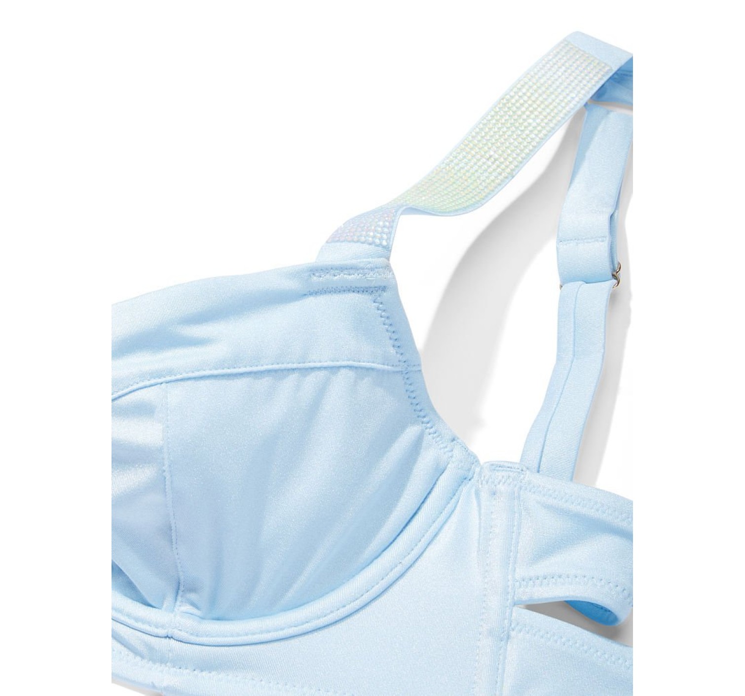 Купальник Wicked Bikini Top Shine Strap Purity Blue