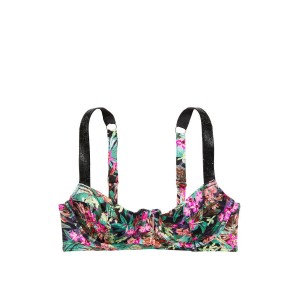 Купальник Wicked Bikini Top Shine Strap Black Palm