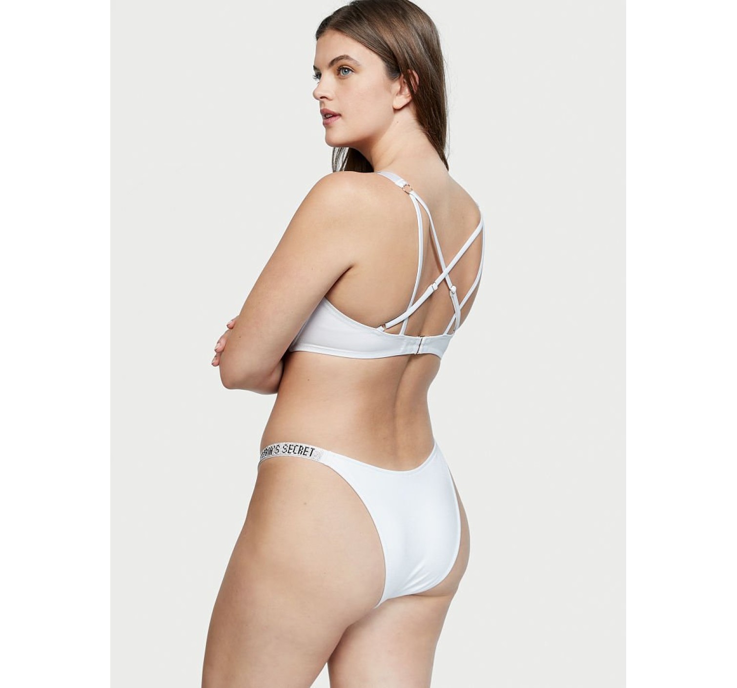 Купальник Wicked Bikini Top Shine Strap White SWIM