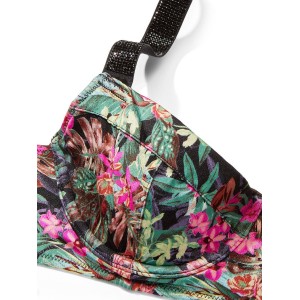Купальник Wicked Bikini Top Shine Strap Black Palm