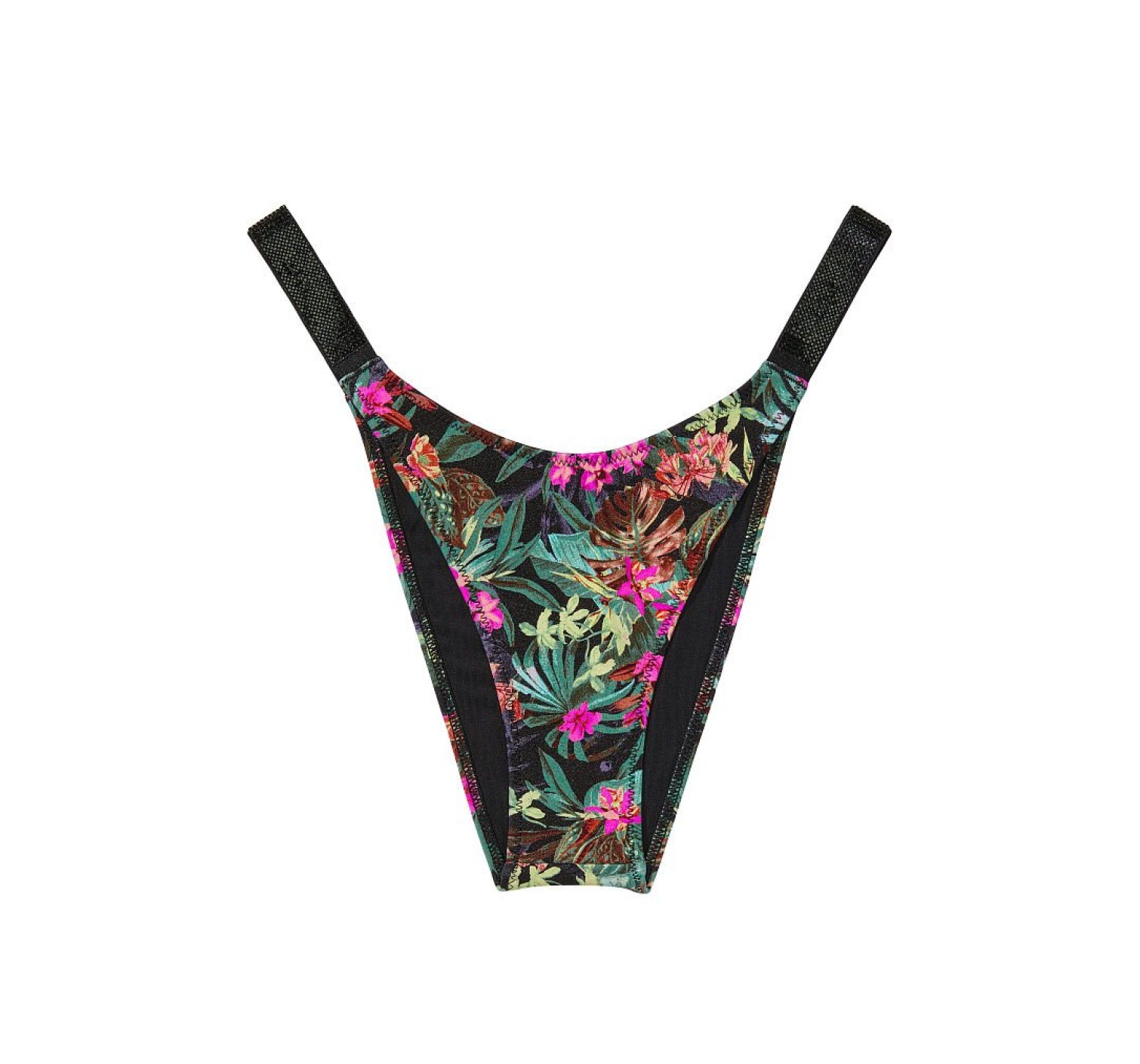 Купальник Wicked Bikini Top Shine Strap Black Palm
