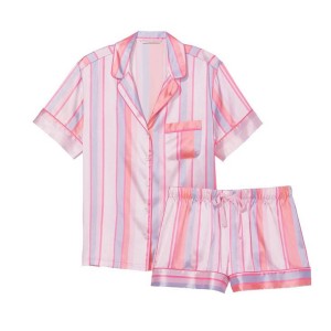 Пижама Multicolored stripes Satin Short PJ Set 