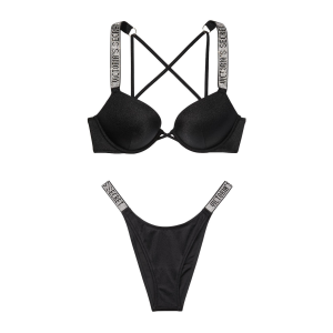 Купальник з подвійним пушапом Shine Strap Black SWIM