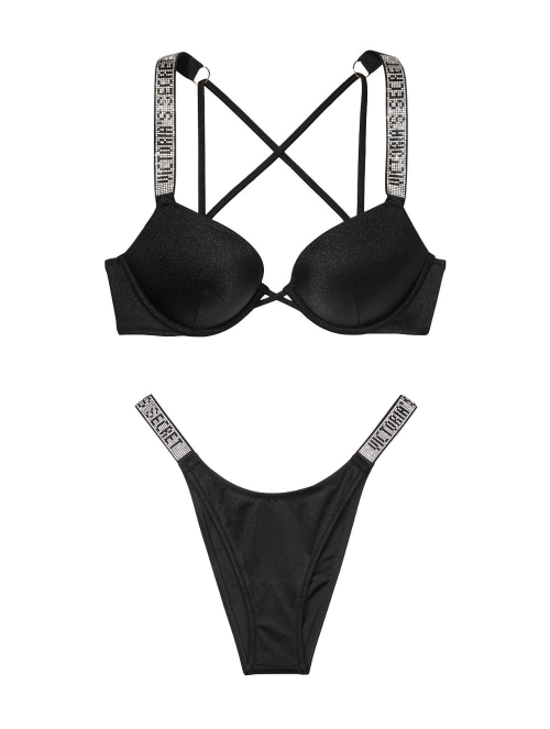 Купальник c двойным пушап Shine Strap Black SWIM